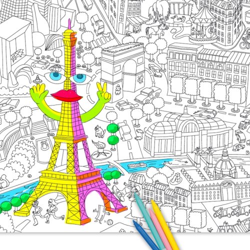 Paris Medium - Fresque à colorier Coloromy