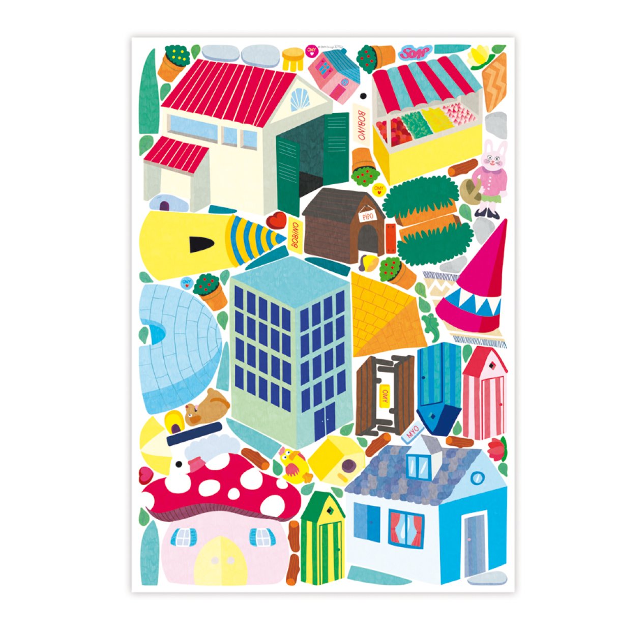 Gommettes magiques Maisons