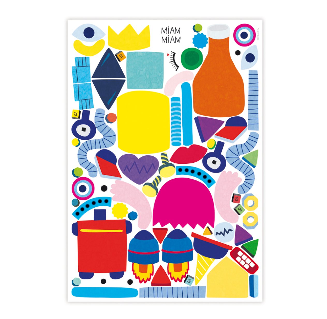 Gommettes magiques Robots