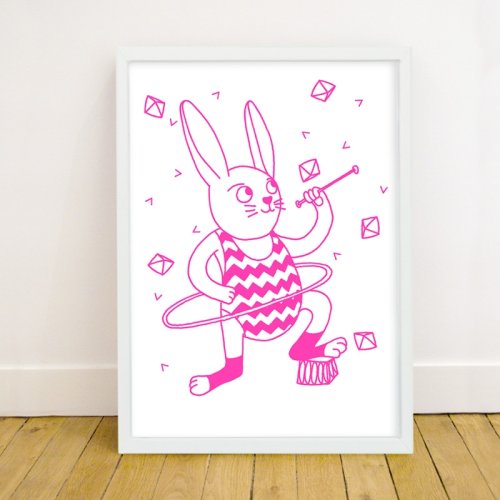 Poster phosphorescent Bunny