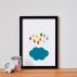 Affiche Nuage et pluie A4