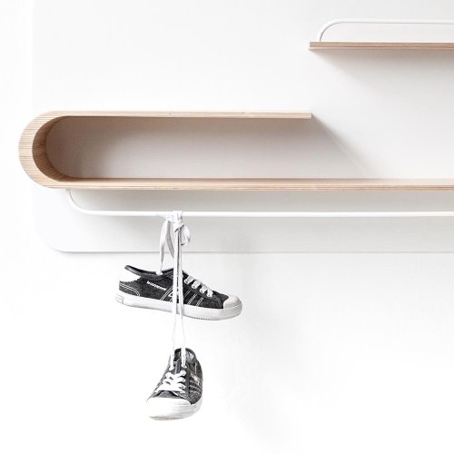 Etagère L - Bois/Métal Blanc