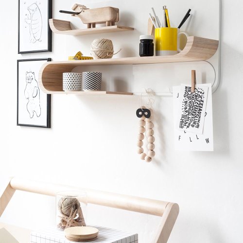 Etagère M - Bois/Métal Blanc