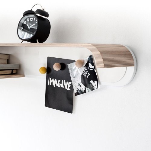 Etagère S - Bois/Métal Blanc