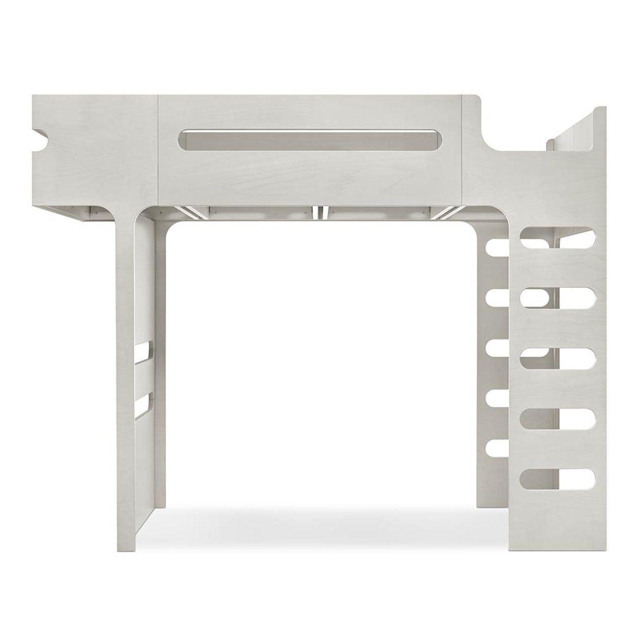 Lit mezzanine F Bunk Bed - Cérusé Blanc