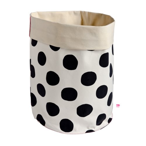 Grand panier de rangement Pois - Noir