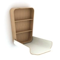 Table à langer murale Noga - Hêtre/blanc