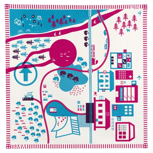 Tapis de jeu Tapikid - Bleu/fuchsia