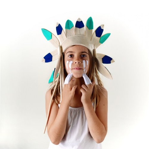 Parure d'indien - Bleu/Vert