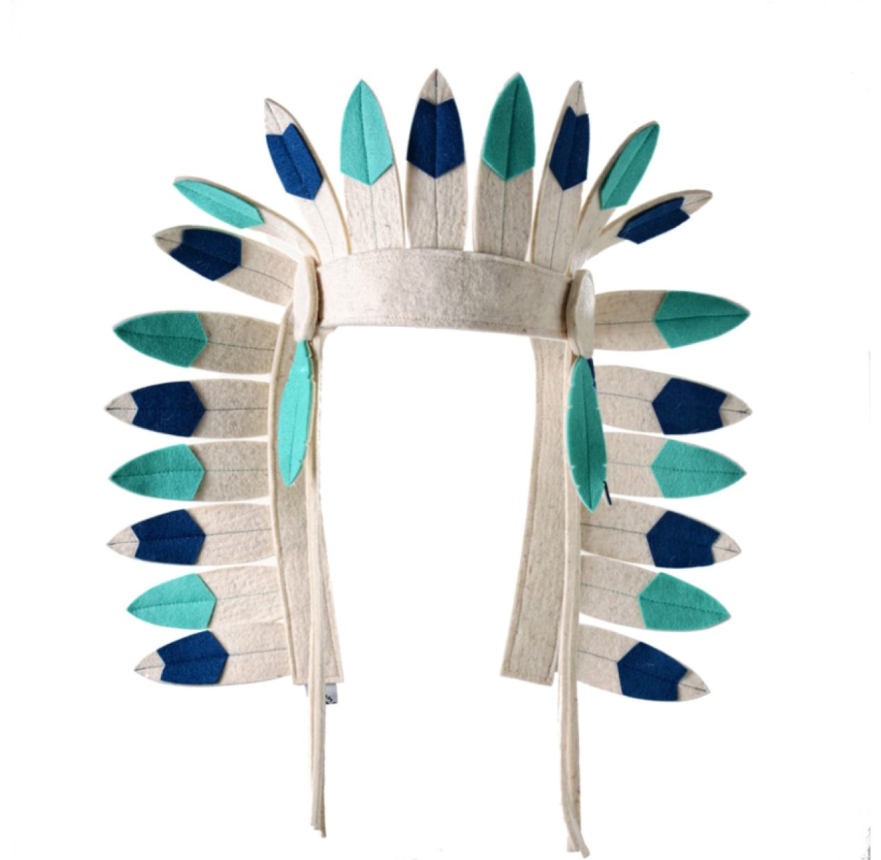 Grande parure d'indien - Bleu/vert