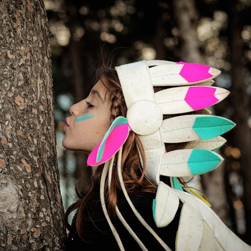 Grande parure d'indien - Multicolore