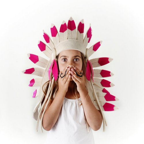 Grande parure d'indien - Fuchsia