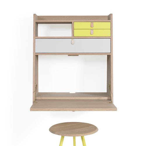 Secrétaire mural Gaston - Jaune citron