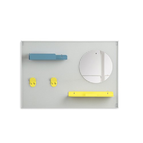 Concierge Alfred - Jaune citron/Bleu pastel