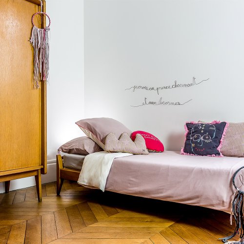 Parure de lit Bicolore - Rose poudré/Marshmallow