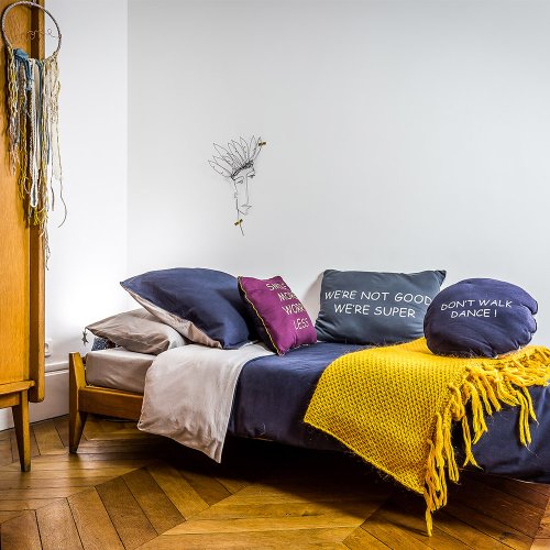 Parure de lit Bicolore - Nuit/Gris souris