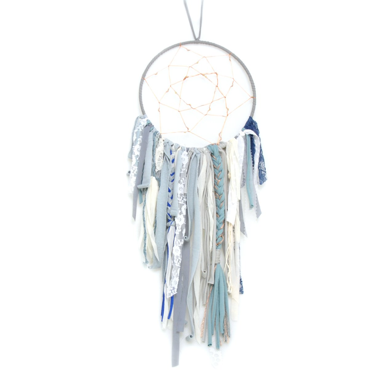 Attrape Rêves Lumineux - Bleu Gris