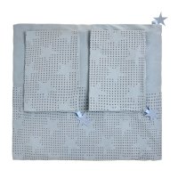Parure de lit Etoiles 220x240 - Bleu clair