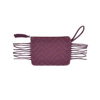 Pochette zippée Zig Zag - Prune