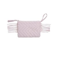 Pochette zippée Zig Zag - Rose poudré