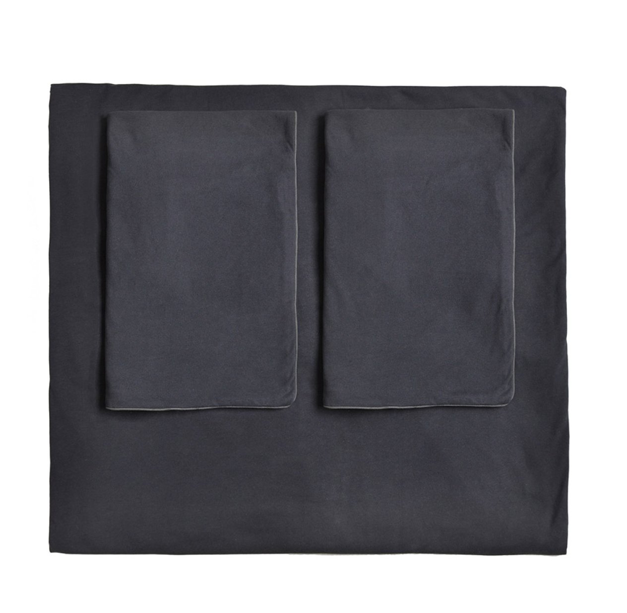 Parure de lit Bicolore - Nuit/Gris souris