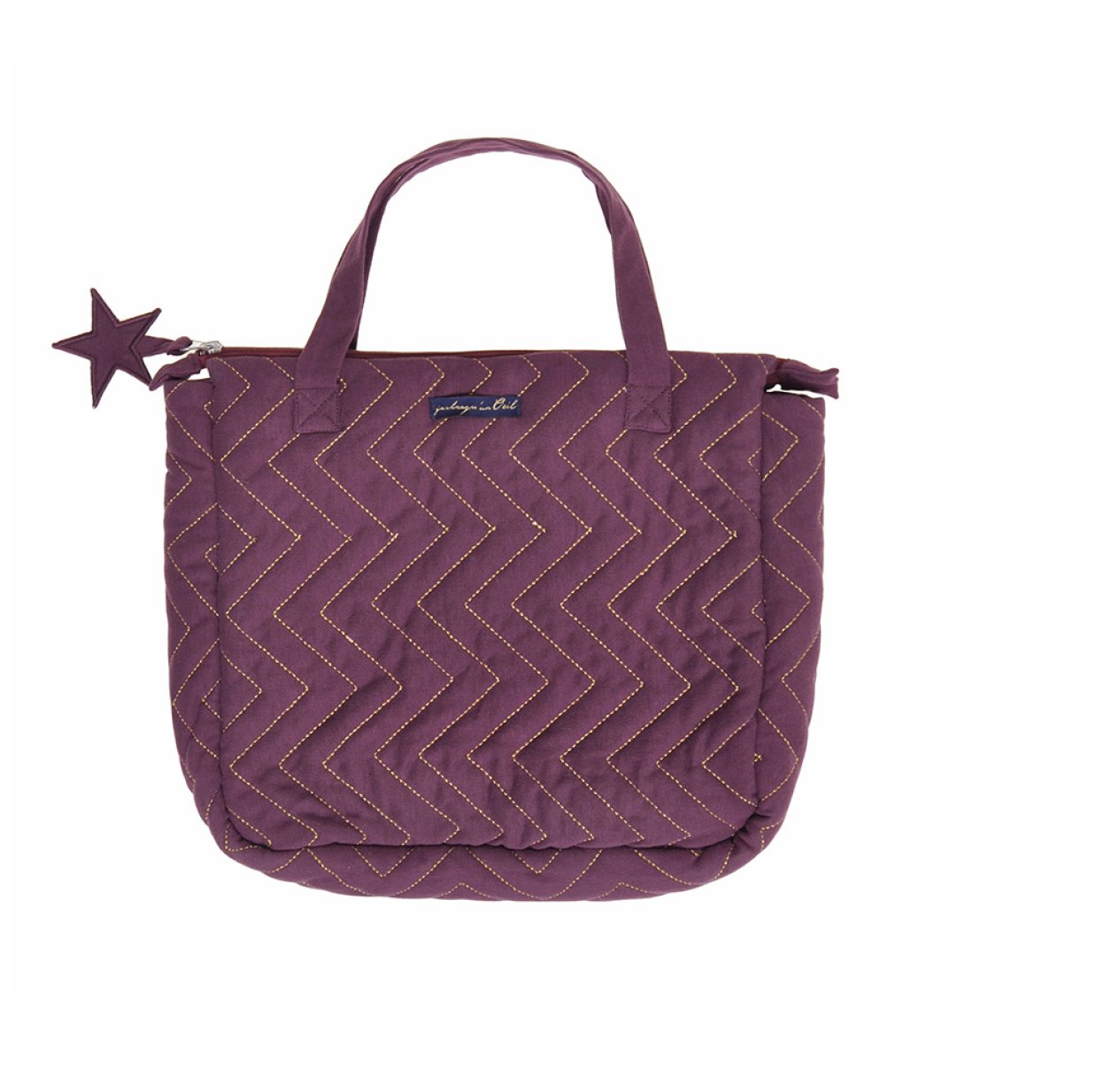 Trousse zippée Zig Zag - Prune