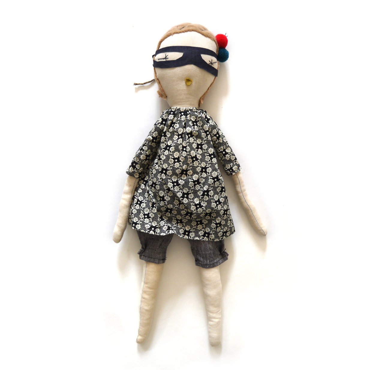 Poupée D'artiste Jess Brown En Tissu - 40 Cm - Faite Main - États-Unis