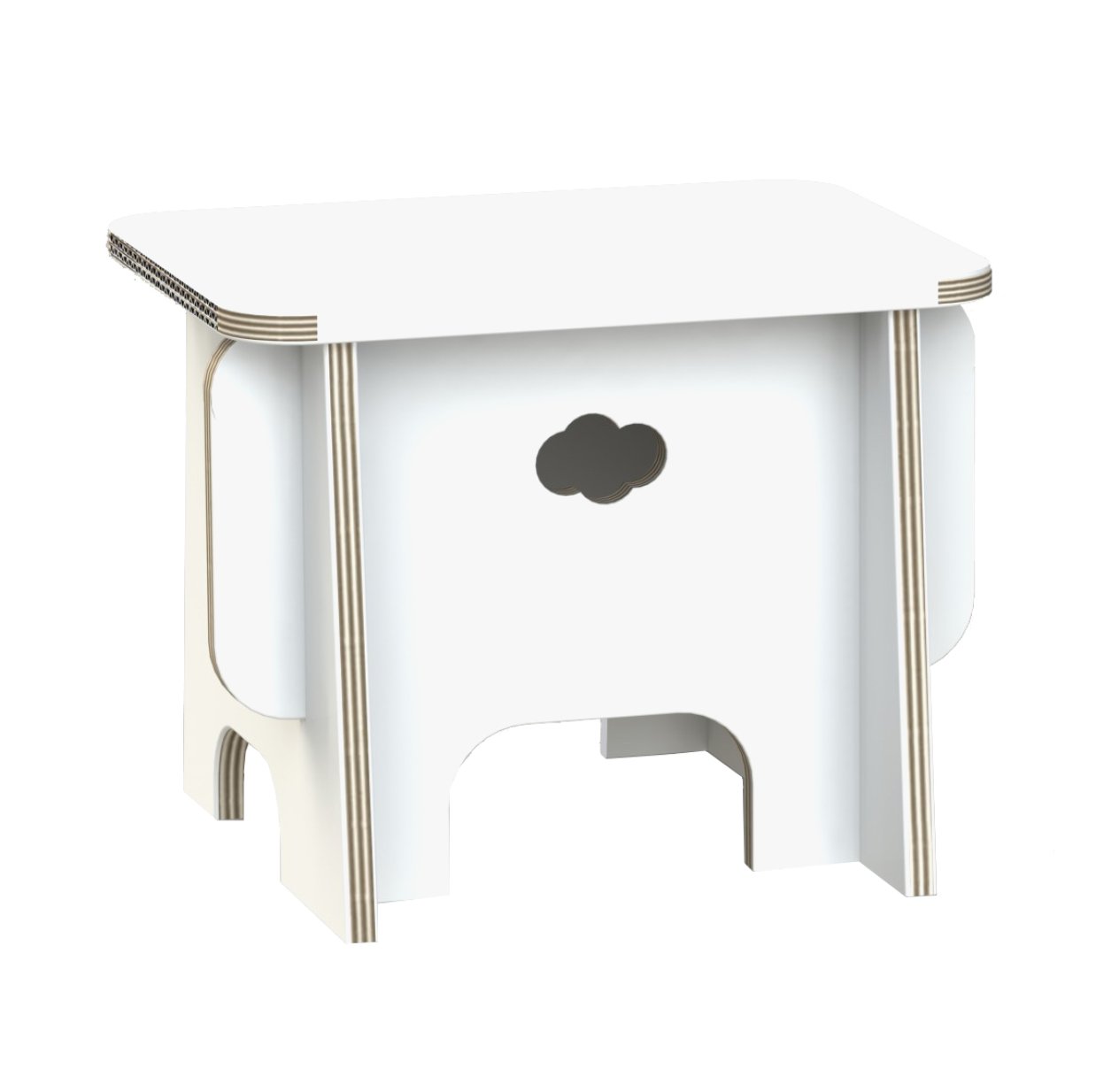 Petit banc nuage en carton