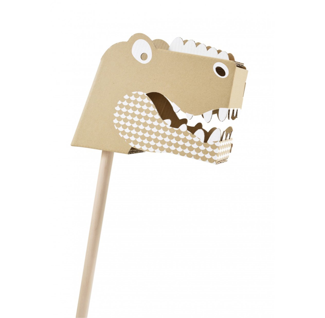 Tête de dinosaure en carton