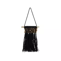 Décoration murale en macramé - Noir