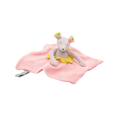 Doudou attache tétine Souris - Mademoiselle et Ribambelle