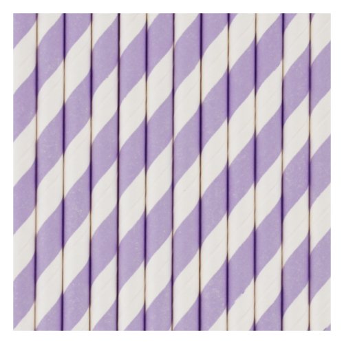 25 pailles rayées - Parme