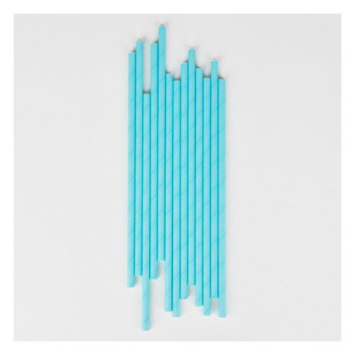 25 pailles - Bleu clair