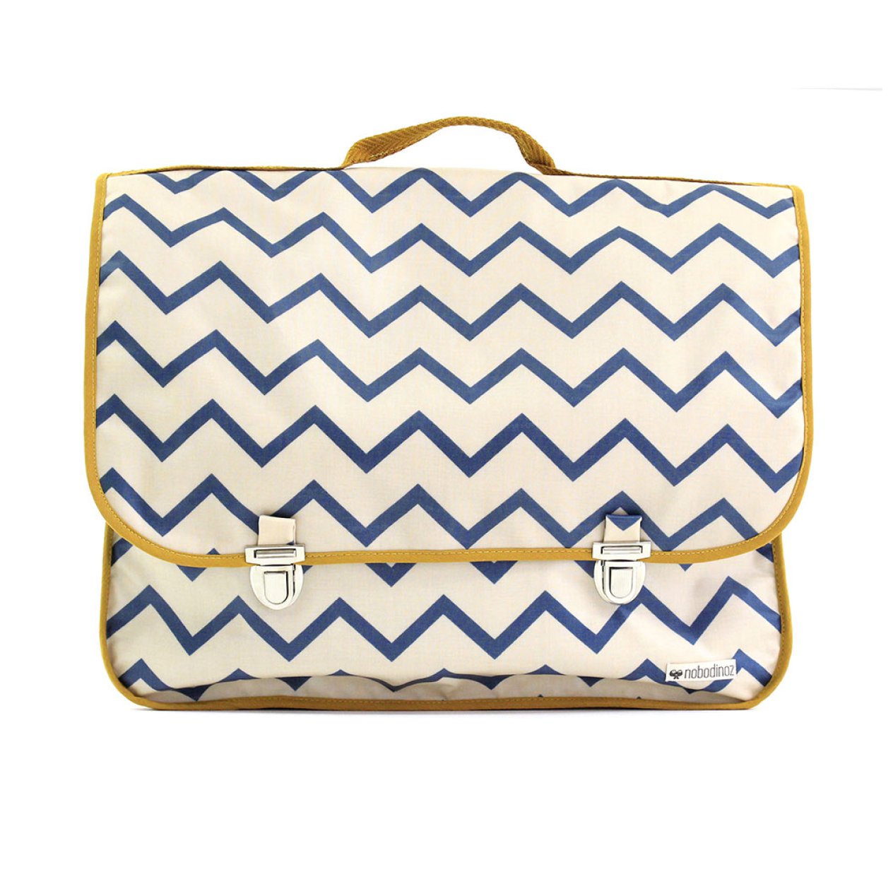 Cartable Zig zag - Bleu Nobodinoz pour chambre enfant - Les Enfants du Design
