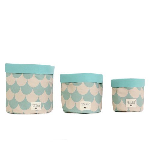 Panier de rangement Mambo Ecailles - Vert Tropical