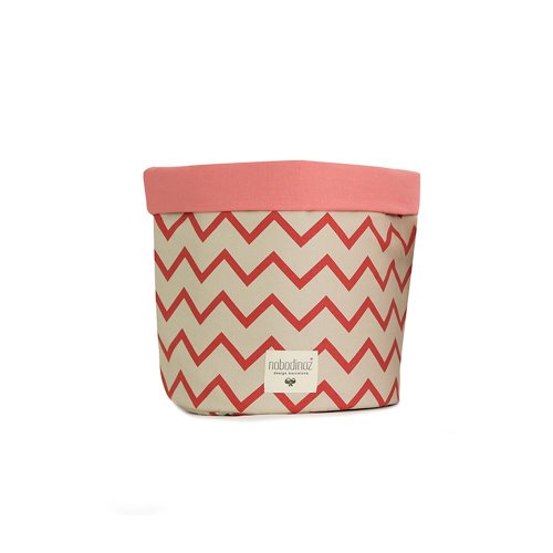 Panier de rangement Mambo Zig Zag - Rose