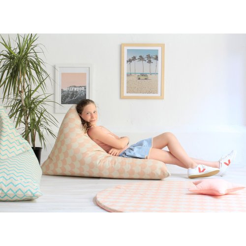 Pouf XL Essaouira Losanges - Mint