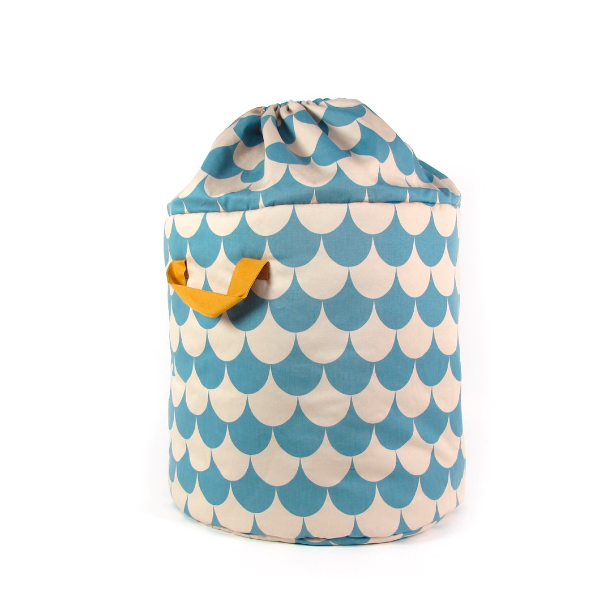 Panier de rangement Baobab L Ecailles - Bleu