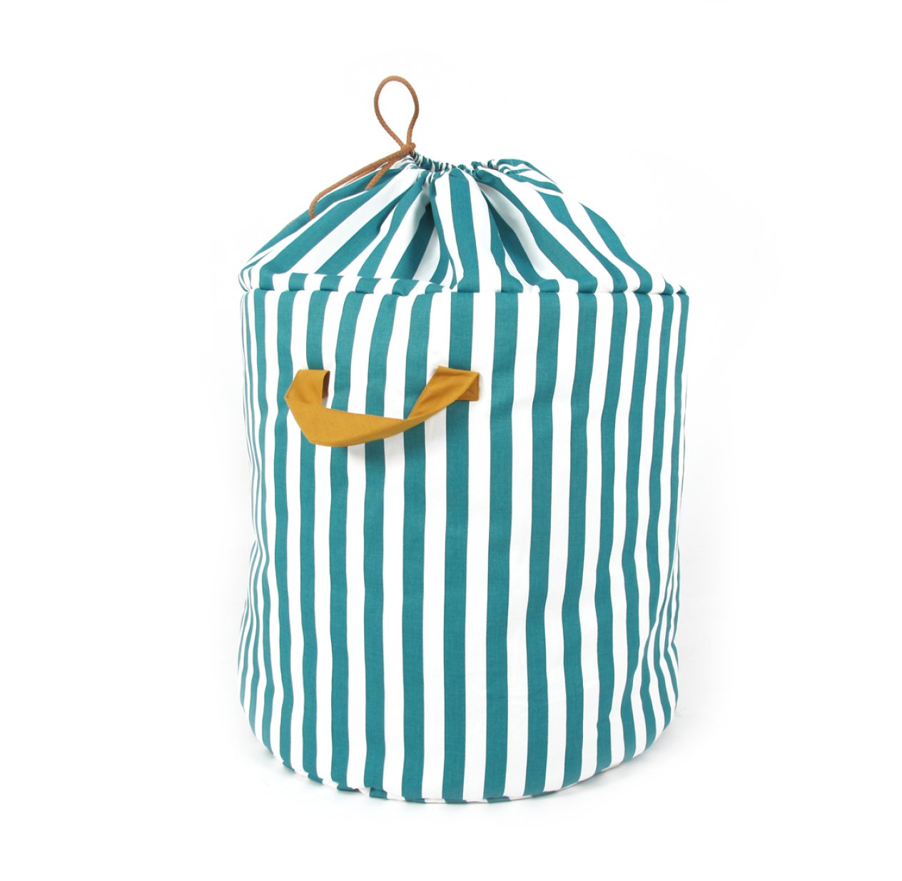 Panier de rangement Baobab L Green Stripes