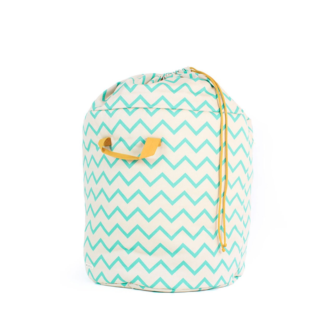Panier de rangement Baobab L Zig Zag vert