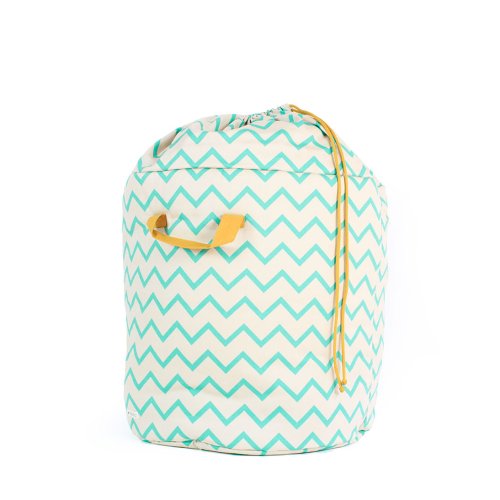 Panier de rangement Baobab L Zig Zag vert