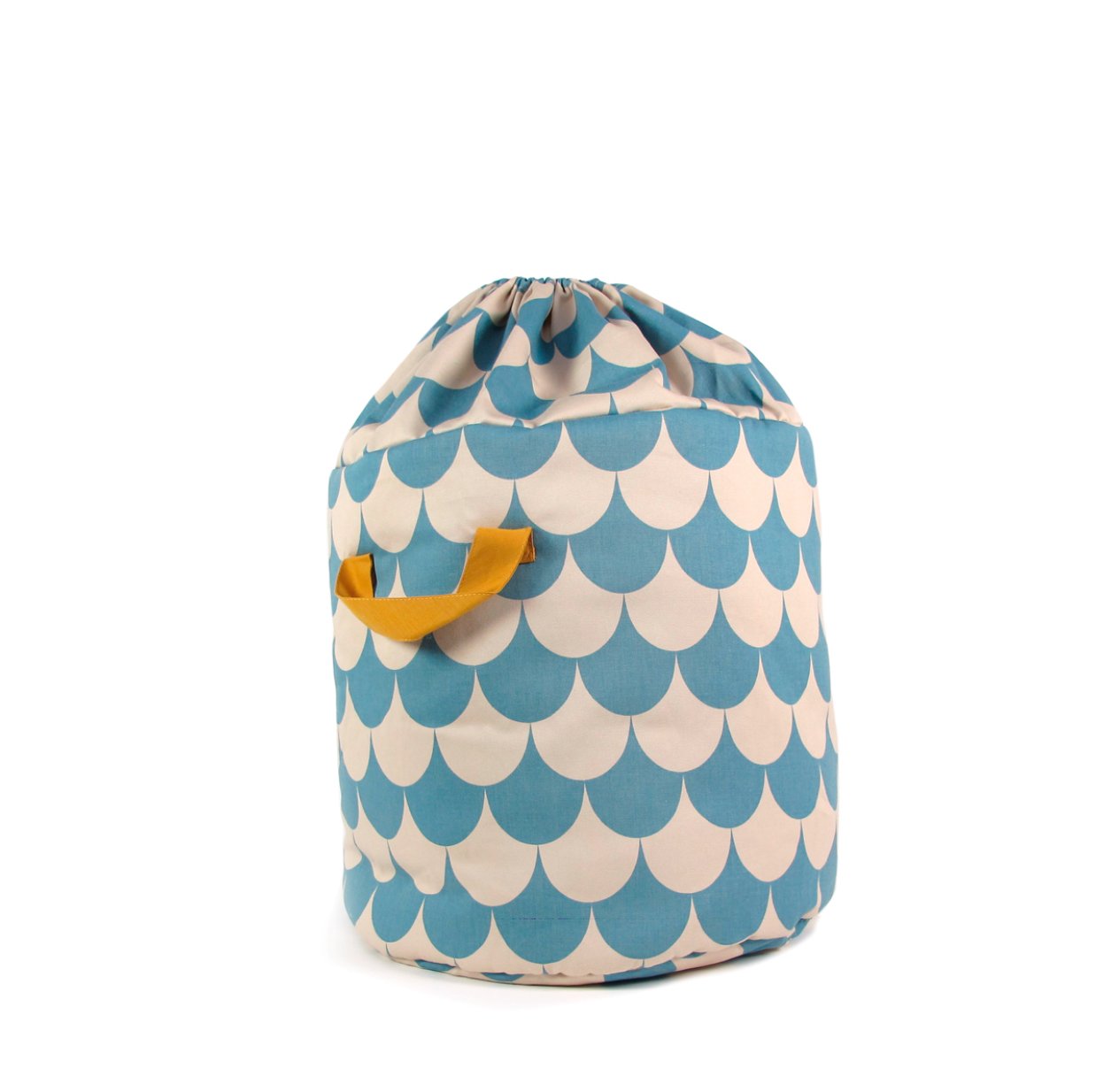 Panier de rangement Baobab S Ecailles - Bleu