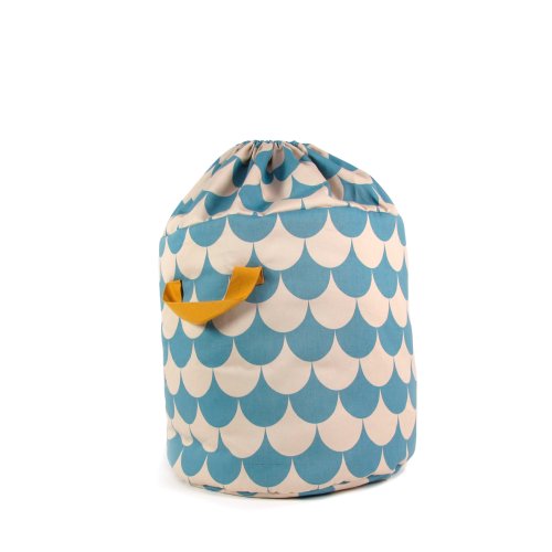 Panier de rangement Baobab S Ecailles - Bleu