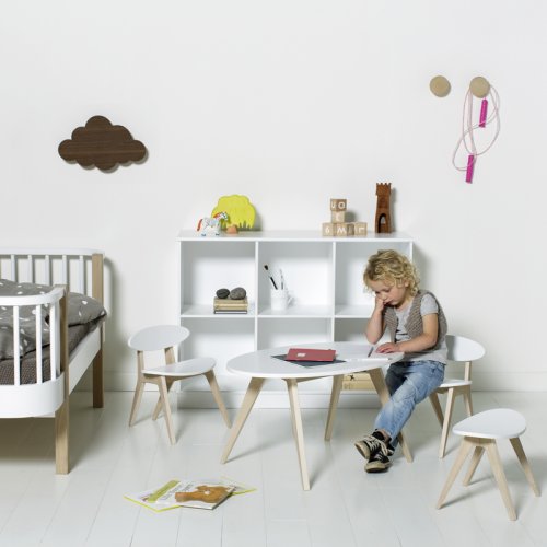 Chaise enfant PingPong - Blanc/Chêne