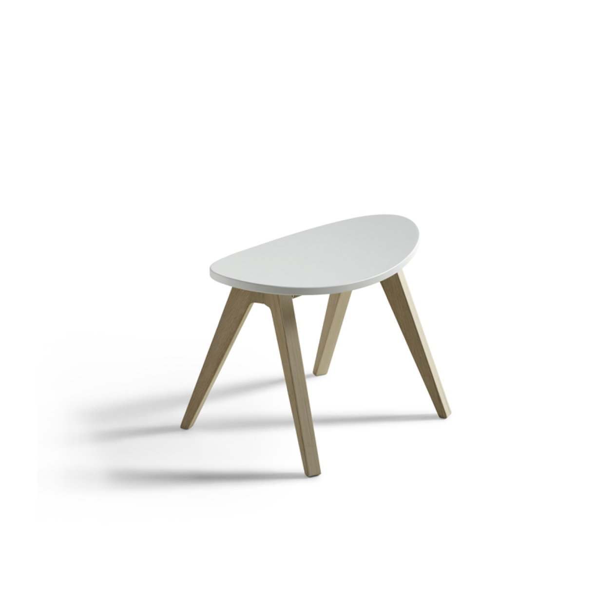 Tabouret enfant PingPong - Blanc/Chêne