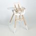 Chaise haute OVO Luxe avec harnais - Blanc