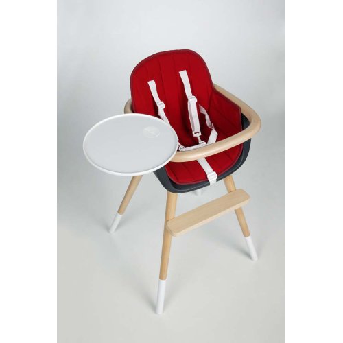 Chaise haute OVO Plus avec harnais - Bleu Cobalt