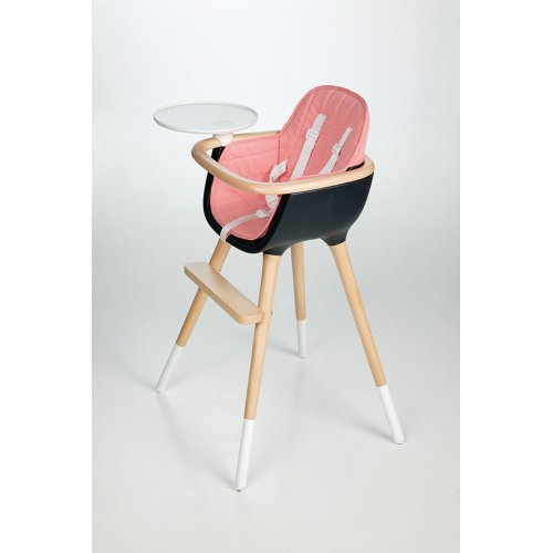 Chaise haute OVO Plus avec harnais - Bleu Cobalt