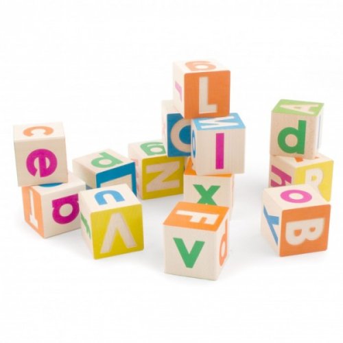 14 cubes lettres minuscules et majuscules