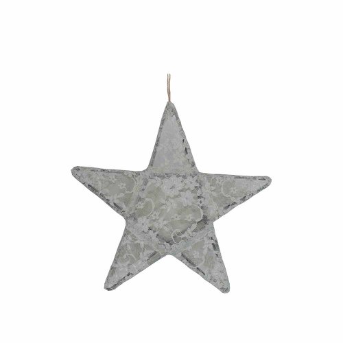 Petite lanterne étoile dentelle - Argent